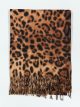 Bufanda leopardo flecos