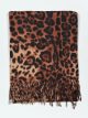 Bufanda leopardo flecos