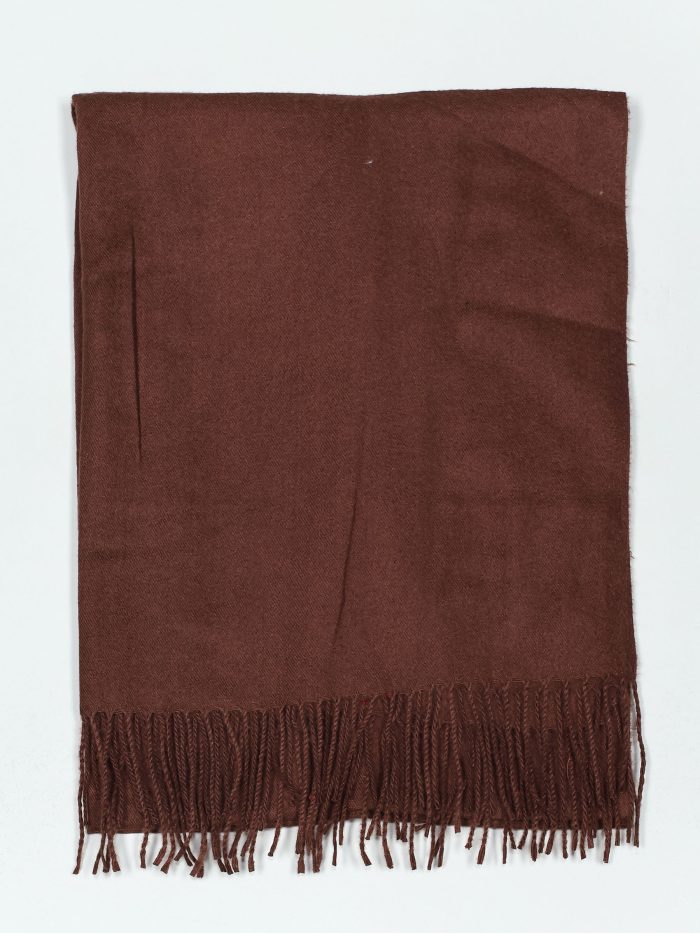 Cachecol básico com franjas