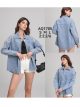 Camicia oversize in denim ricamato