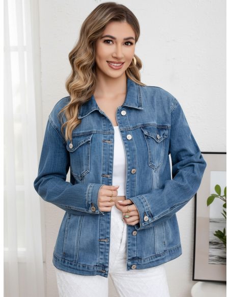 Cazadora denim clásica tallas grandes