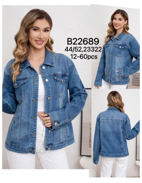 Cazadora denim clásica tallas grandes