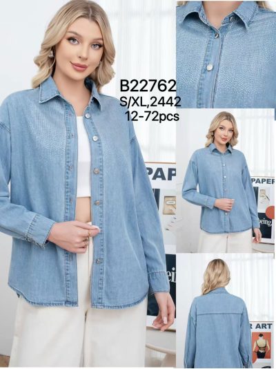 Sobrecamisa denim strass 2