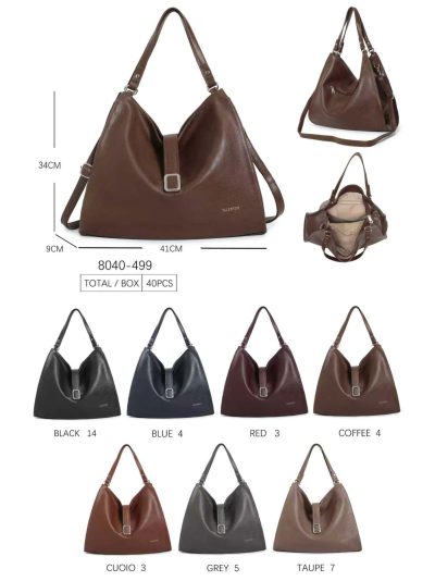 Bolso hobo efecto piel con hebilla central 2