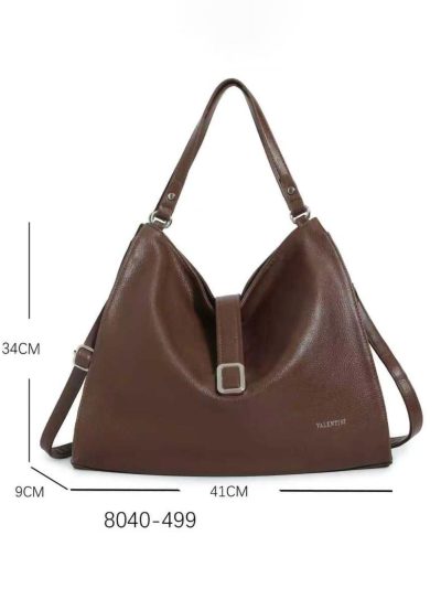 Bolso hobo efecto piel con hebilla central