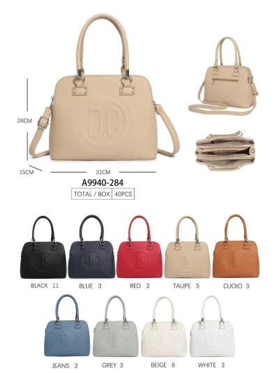 Bolso de mano efecto piel con logo en relieve y bandolera 2