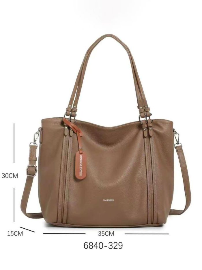 Bolsa shopper efeito pele detalhe duplo.