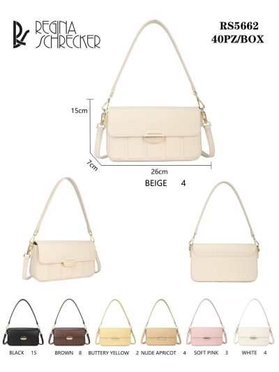 Bolso bandolera baguette con solapa y detalle acanalado 2