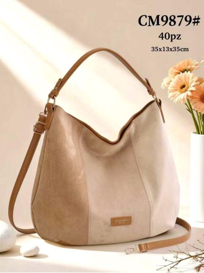 Bolso hobo combinado efecto ante