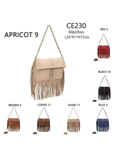 Bolso boho con flecos y tachuelas 2