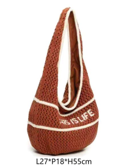 Bolso hobo ganchillo "This is life"