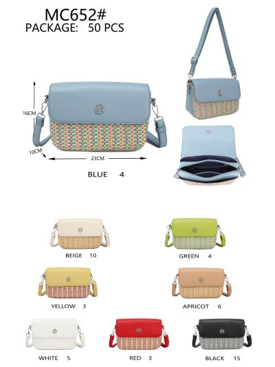 Bolso bandolera efecto rafia solapa 2