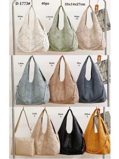 Bolso shopper calado con bandolera a juego 2