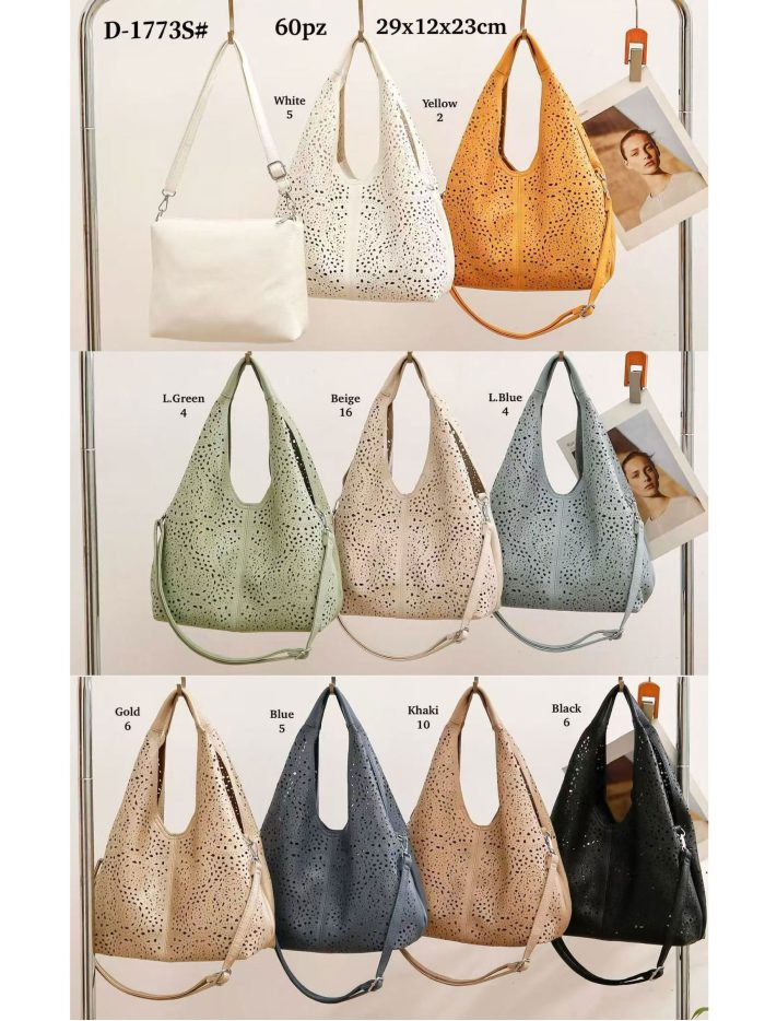 Bolso shopper calado con bandolera a juego