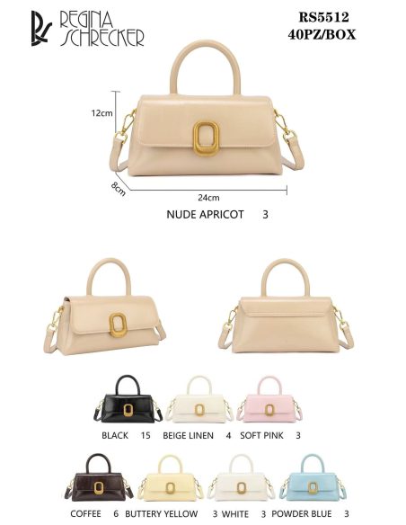 Borsa a mano mini con fibbia dorata