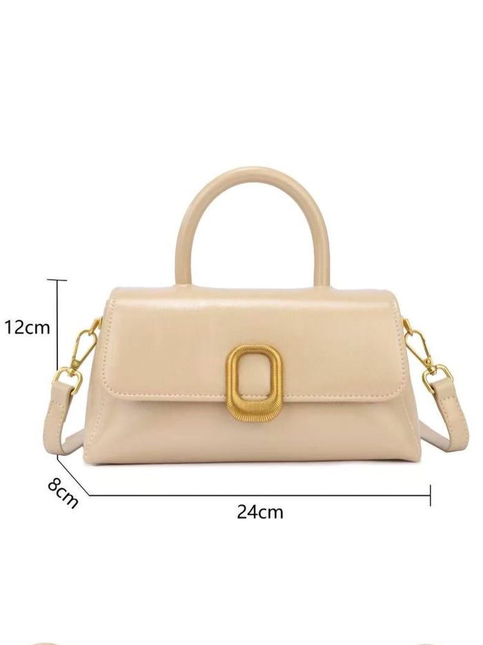 Borsa a mano mini con fibbia dorata