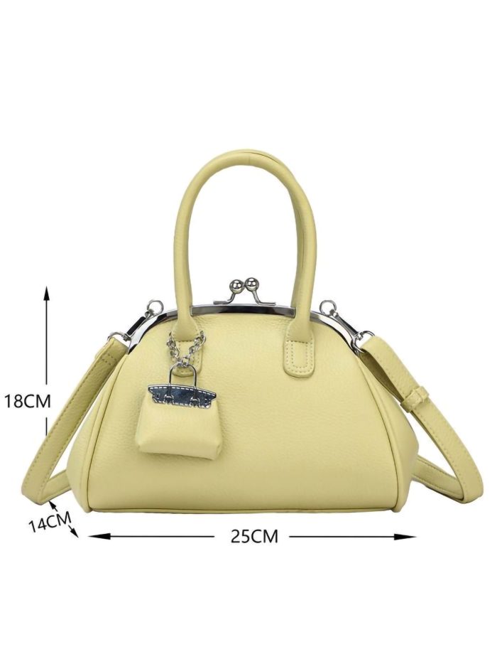 Borsa a mano con chiusura a bocchetta