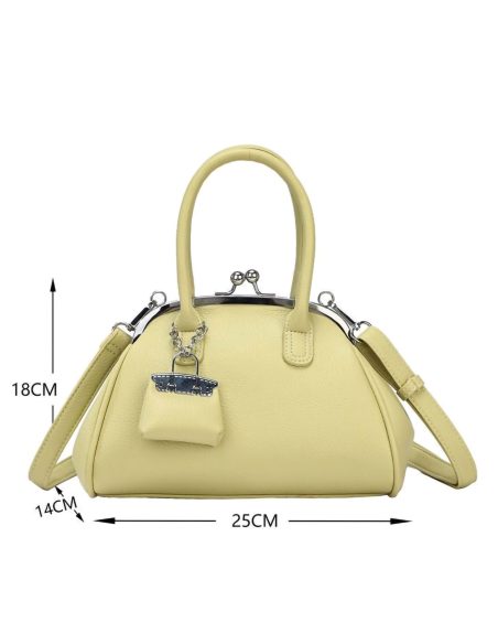 Borsa a mano con chiusura a bocchetta