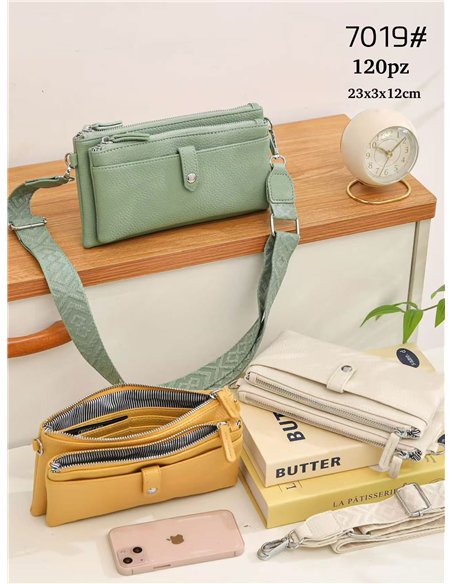 Multi-pocket crossbody wallet bag