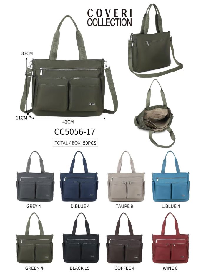 Einkaufstasche aus Nylon mit doppelter Fronttasche