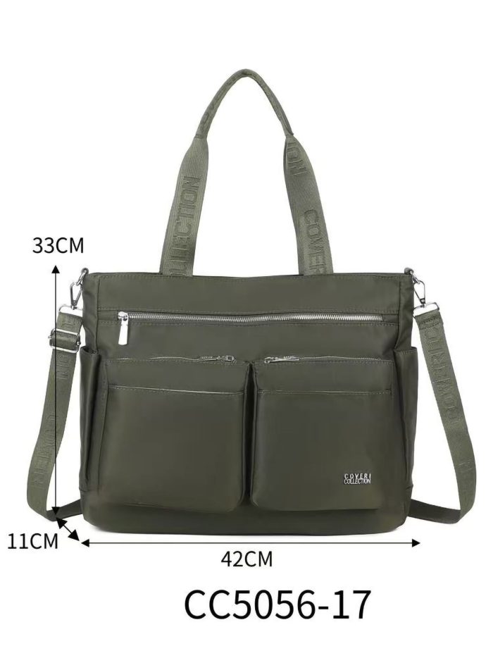 Einkaufstasche aus Nylon mit doppelter Fronttasche