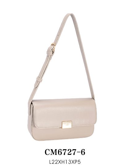 Bolso bandolera mini con solapa y cierre metálico