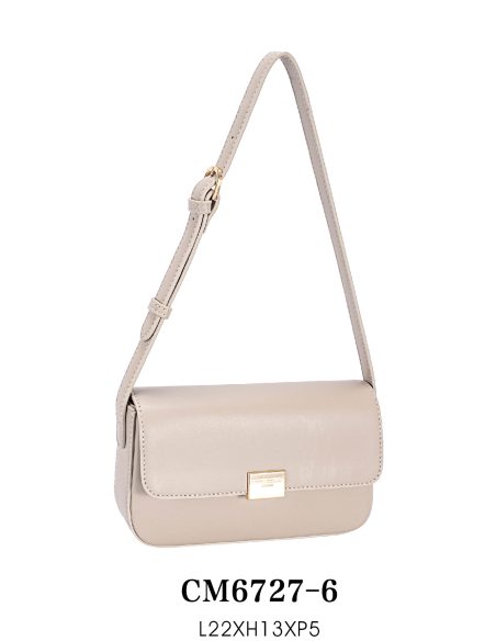 Bolso bandolera mini con solapa y cierre metálico