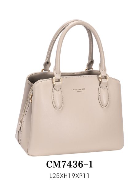 Bolsa satchel clássica com alça dupla.