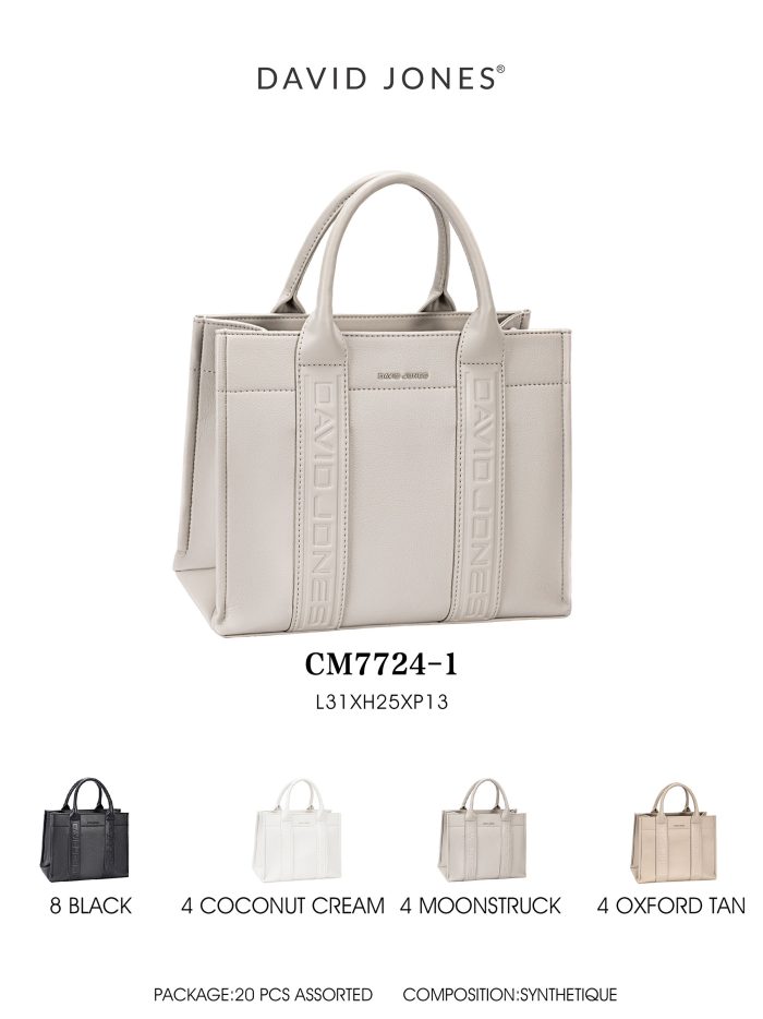 Borsa tote con logo in rilievo