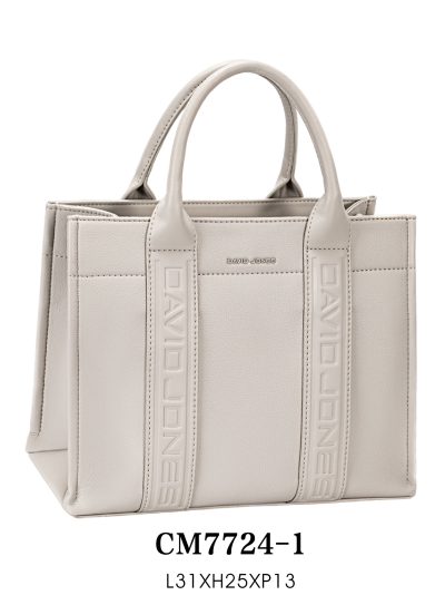 Bolso tote con logo en relieve