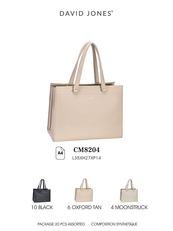 Sac fourre-tout format A4 avec détail de poignée