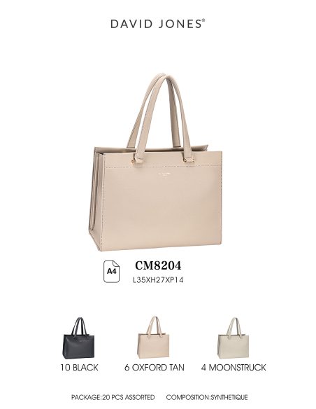 Sac fourre-tout format A4 avec détail de poignée