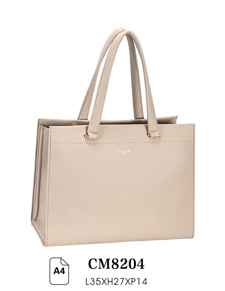 Sac fourre-tout format A4 avec détail de poignée