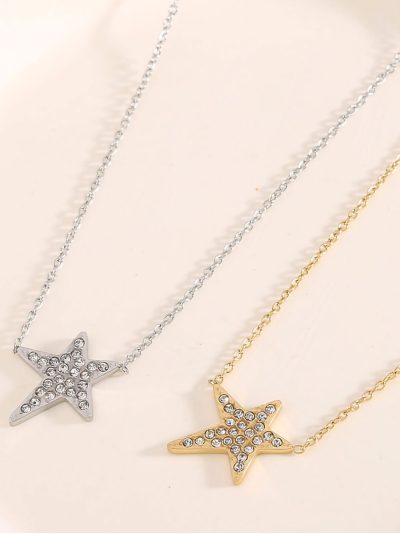 Collar colgante estrella con circonitas 2