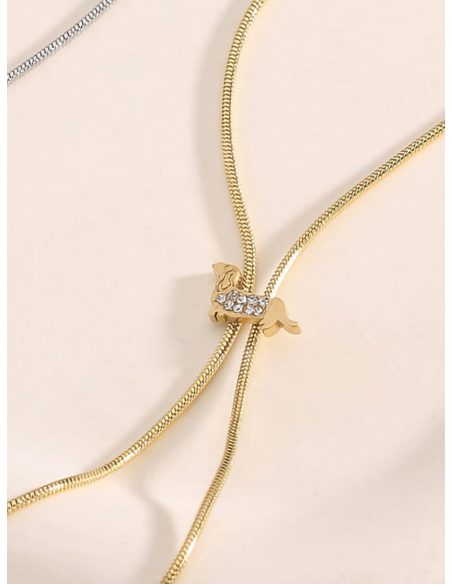 Collar perro salchicha con circonitas