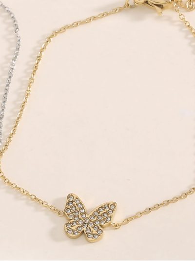 Pulsera mariposa con circonitas 2