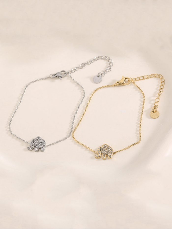Pulsera elefante con circonitas