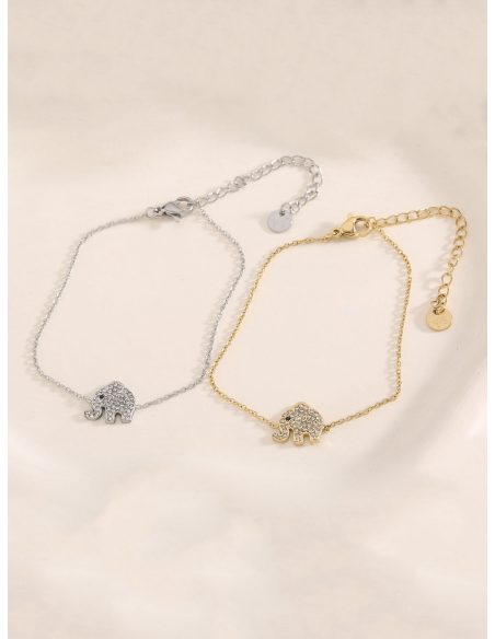 Pulsera elefante con circonitas