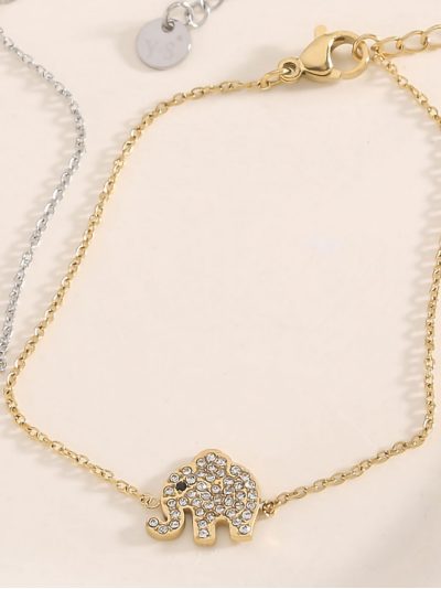 Pulsera elefante con circonitas 2