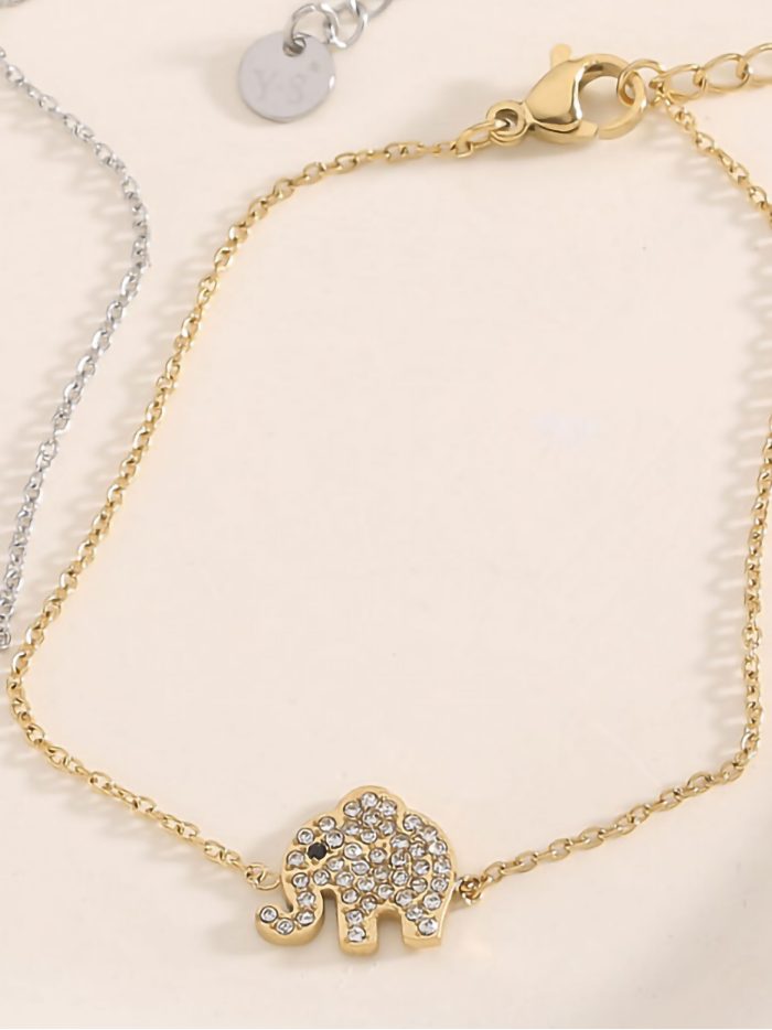Pulsera elefante con circonitas