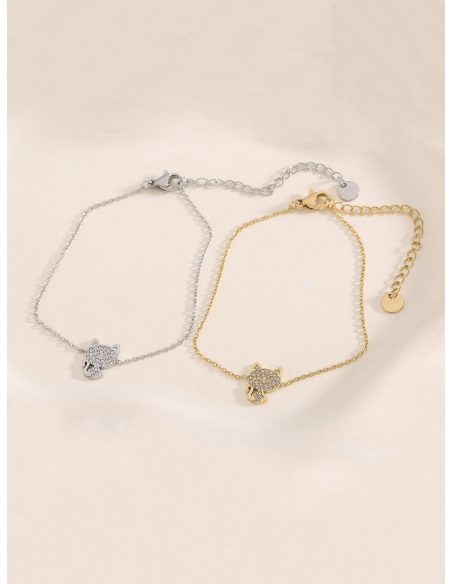 Pulsera gato con circonitas