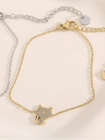 Pulsera gato con circonitas 2