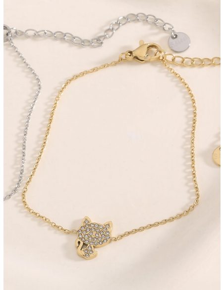 Pulsera gato con circonitas