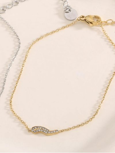 Pulsera rayo con circonitas 2