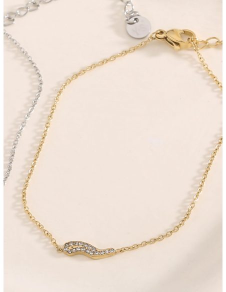 Pulsera rayo con circonitas