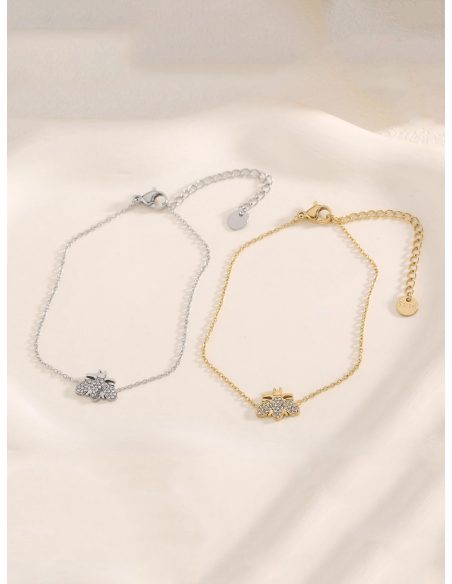 Pulsera abeja con circonitas