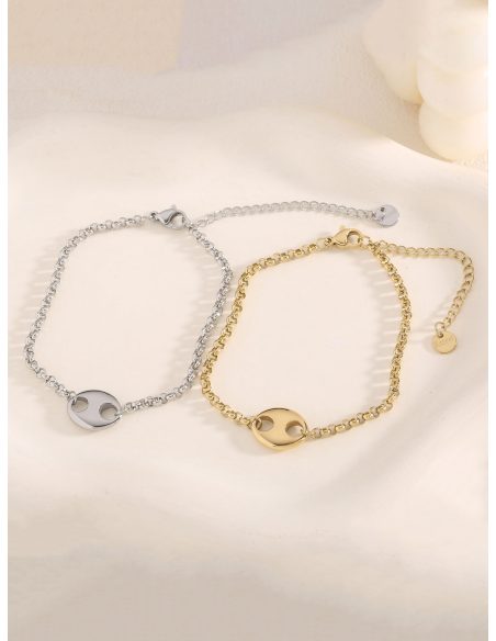 Pulsera medalla ovalada