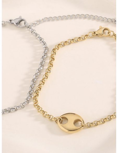 Pulsera medalla ovalada