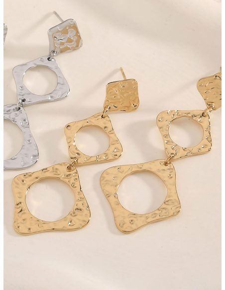 Pendientes largos geométricos textura