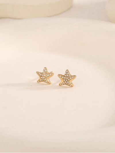 Pendientes estrella con circonitas